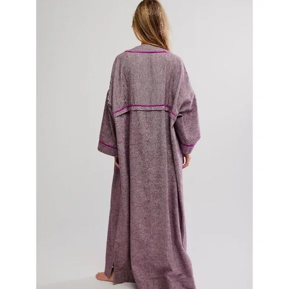 FREE PEOPLE Close To Home Flannel Robe / Cactus Flower